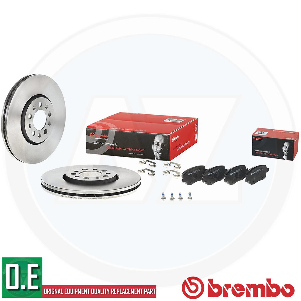 FOR VW POLO 1.4 1.8 GTi FRONT BREMBO HIGH CARBON VENTED BRAKE DISCS & PADS 288mm