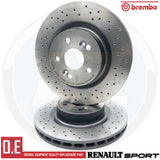 09.8904.1X FRONT AXLE BREMBO XTRA DRILLED BRAKE DISCS PAIR 312mm