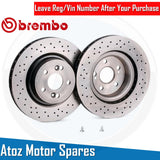 09.8904.1X FRONT AXLE BREMBO XTRA DRILLED BRAKE DISCS PAIR 312mm