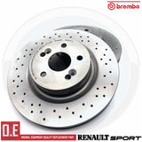 For Renault Megane 2.0 Sport 225 230 F1 Front Kinetix Drilled Brake Discs TX095