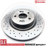 For Renault Megane 2.0 Sport 225 230 F1 Front Kinetix Drilled Brake Discs TX095