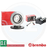 FOR MERCEDES C63 AMG (204) 2008-2014 BREMBO REAR BRAKE DISCS PADS SENSOR 330mm