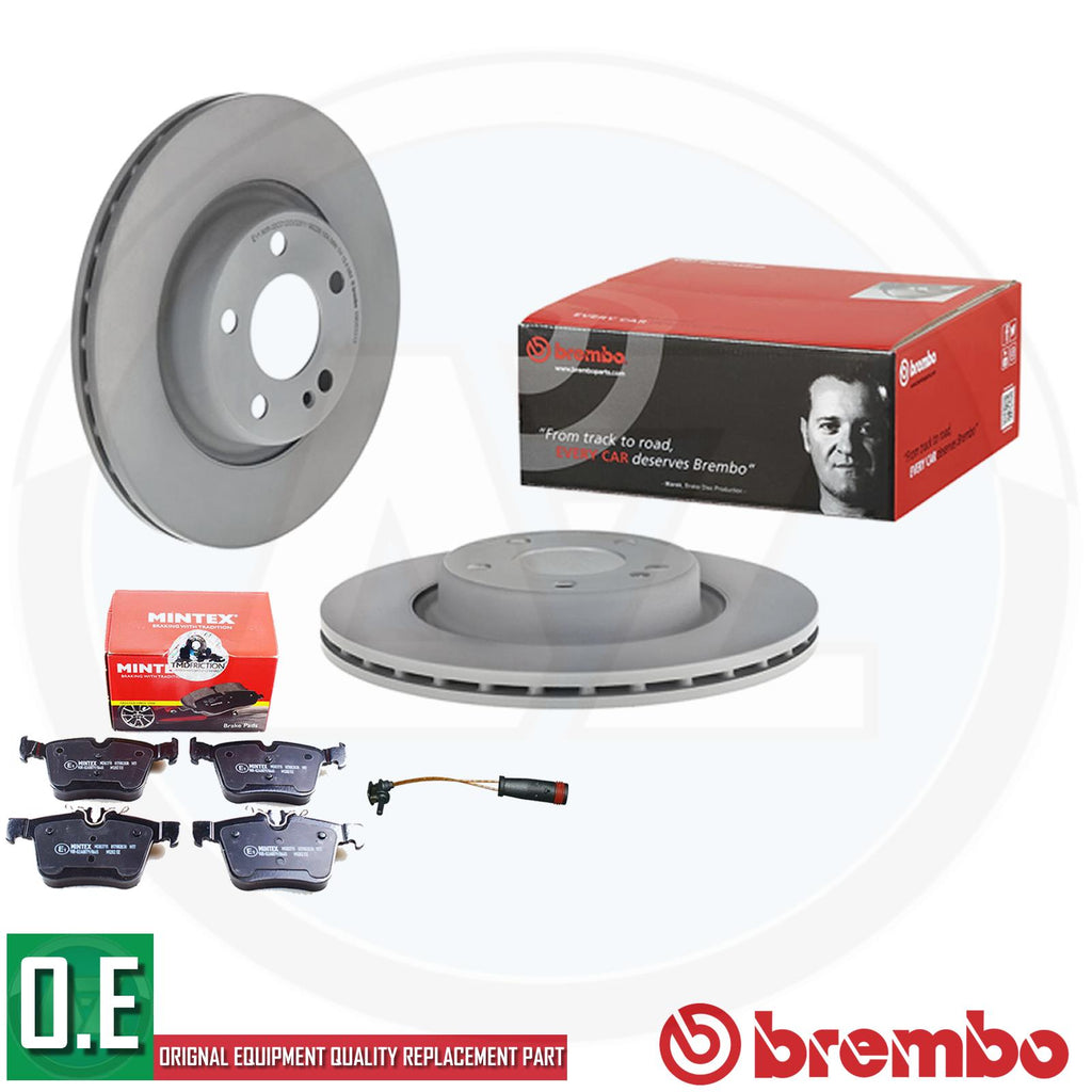 FOR MERCEDES CLS (C257) AMG BREMBO FRONT BRAKE DISCS MINTEX PADS WEAR SENSOR