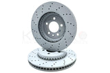 FOR LAND ROVER DEFENDER (L663) 2019- DRILLED REAR BRAKE DISCS PAIR 325mm