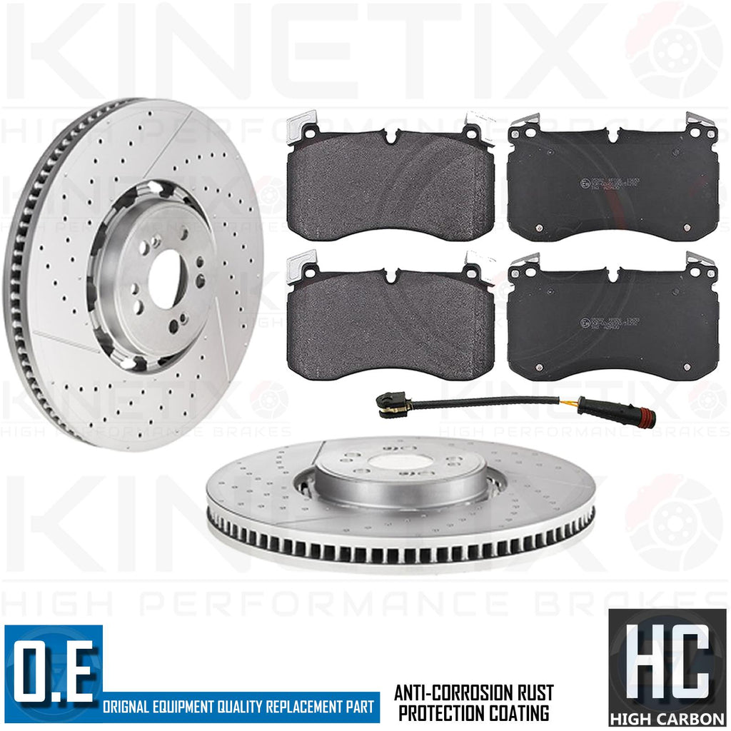 FOR MERCEDES GLE53 GLE63 GLE63S AMG FRONT DRILLED GROOVED BRAKE DISCS PADS 400mm