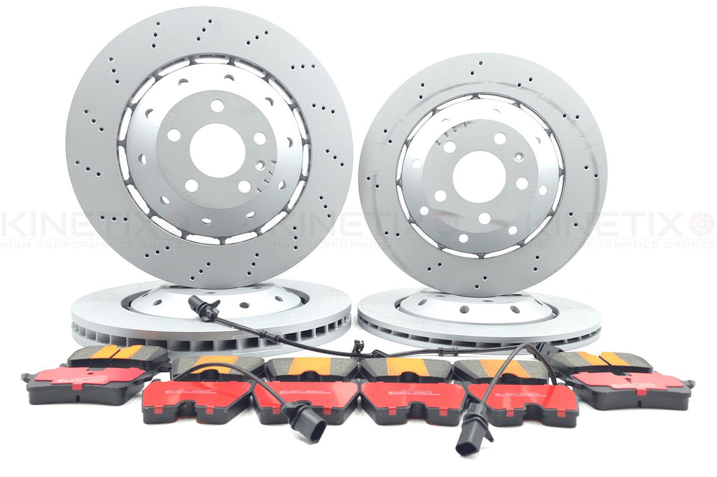 FOR AUDI RS5 4.2 V8 2010-16 B8 FRONT REAR BRAKE DISCS PADS 365mm 330mm