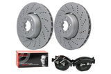 FOR BMW M5 E60 E61 FRONT LEFT & RIGHT BRAKE DISCS BREMBO PADS 376mm 2004-2009