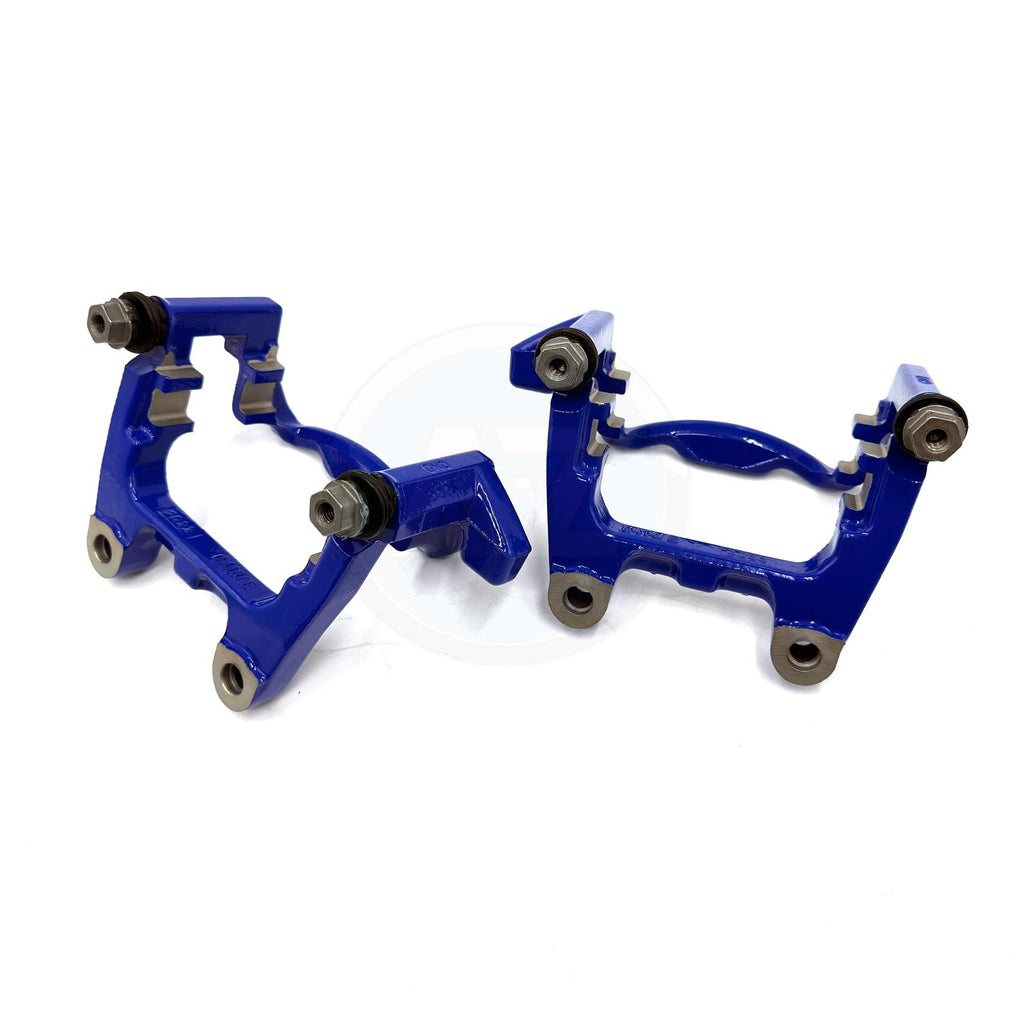 FOR VW SCIROCCO R BLUE REAR LEFT RIGHT BRAKE CALIPER CARRIER SLIDER BRACKETS