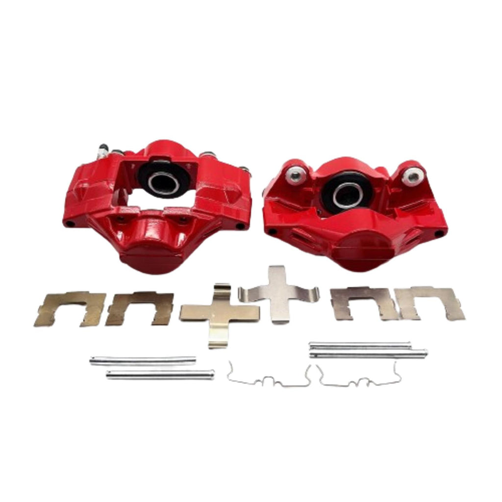 FOR SUBARU IMPREZA 2.0 2.5 TURBO WRX STI REAR 2 POT BRAKE CALIPERS RED LH RH X2