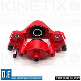 FOR SUBARU IMPREZA 2.0 2.5 TURBO WRX STI REAR 2 POT BRAKE CALIPERS RED LH RH X2