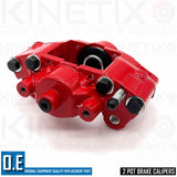 FOR SUBARU IMPREZA 2.0 2.5 TURBO WRX STI REAR 2 POT BRAKE CALIPERS RED LH RH X2