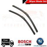 FOR BMW 5 SERIES M5 E60 E61 FRONT BOSCH WINDSCREEN WIPER BLADE SET 61610431438