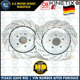 FOR AUDI S3 RS3 VW GOLF R GTi MK7 SEAT LEON CUPRA REAR WAVED BRAKE DISCS 356mm