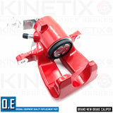 2 REAR BRAKE CALIPER RED POWDER COATED FOR VW GOLF GTI MK5 MK6 SOLID DISCS