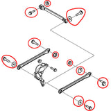 FOR FORD MONDEO MK3 HATCHBACK SALOON REAR SUSPENSION ARMS NUTS BOLTS WASHERS KIT