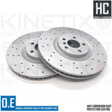 FOR BMW M135i xDrive 2019- F40 DRILLED PERFORMANCE FRONT BRAKE DISCS PAIR 360mm