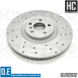 FOR BMW M135i xDrive 2019- F40 DRILLED PERFORMANCE FRONT BRAKE DISCS PAIR 360mm