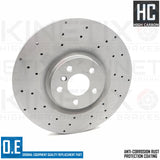 FOR BMW M135i xDrive 2019- F40 DRILLED PERFORMANCE FRONT BRAKE DISCS PAIR 360mm