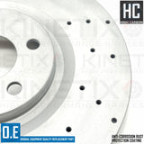 FOR BMW 128ti M135i M235i F40 F44 CROSS DRILLED FRONT BRAKE DISCS PAIR 360mm