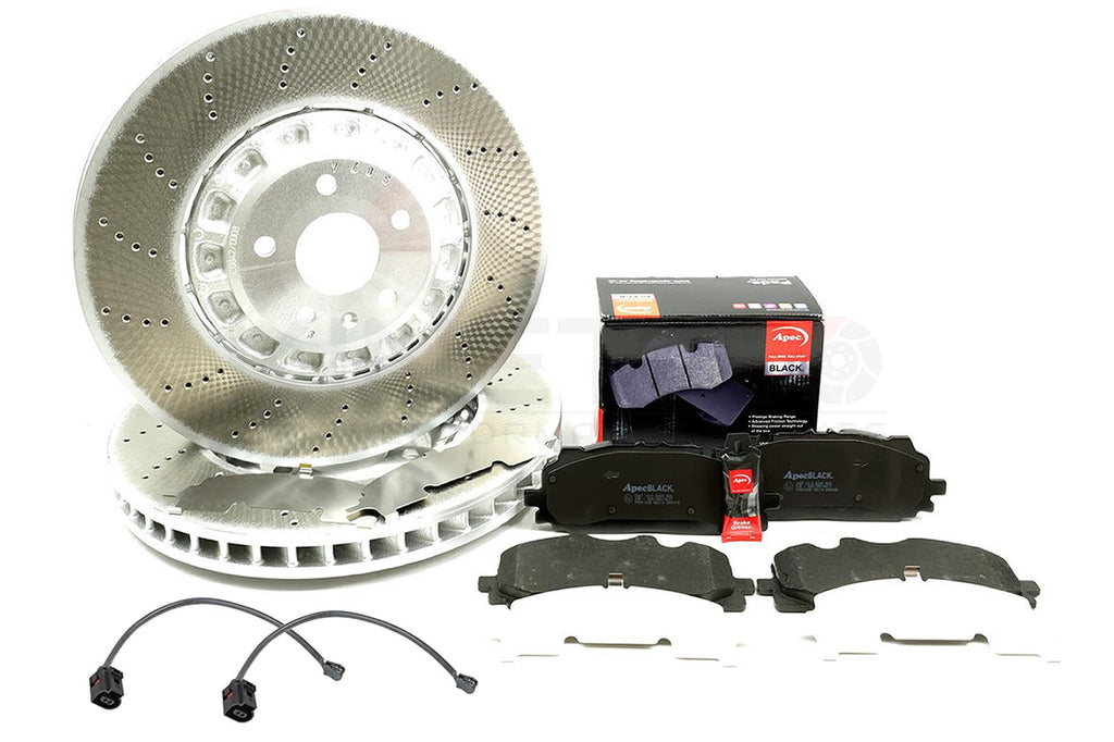 FOR CUPRA FORMENTOR VZ5 FRONT BRAKE DISCS APEC BLACK PADS SENSORS 375mm X 36mm