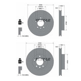 FOR PORSCHE CAYENNE 3.0 TDI 09-10 TEXTAR FRONT BRAKE DISCS PAIR 330mm FRONT