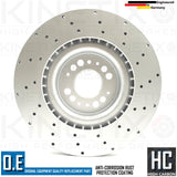 FOR ABARTH PUNTO EVO 1.4 SUPER SPORT DRILLED FRONT BRAKE DISCS PAIR 305mm