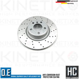 FOR BMW 420d 430d 435d F32 F33 F36 M SPORT DRILLED REAR BRAKE DISCS PAIR 345mm