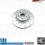 FOR BMW 420d 430d 435d F32 F33 F36 M SPORT DRILLED REAR BRAKE DISCS PAIR 345mm