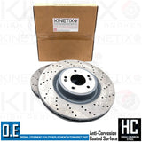 FOR KIA STINGER 3.3 GDI 17- FRONT PERFORMANCE CROSS DRILLED BRAKE DISCS 350mm