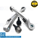 FOR AUDI A6 C7 FRONT UPPER LOWER SUSPENSION WISHBONE ARMS LINKS BALL JOINTS KIT