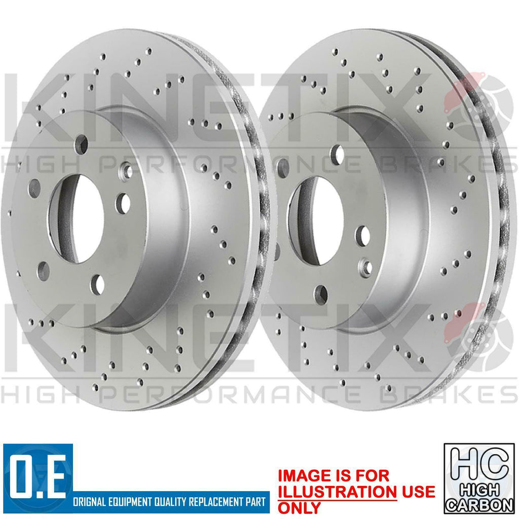 FOR BMW Z4 18i 20i 23i 28i 30i E89 CROSS DRILLED REAR BRAKE DISCS PAIR 300MM