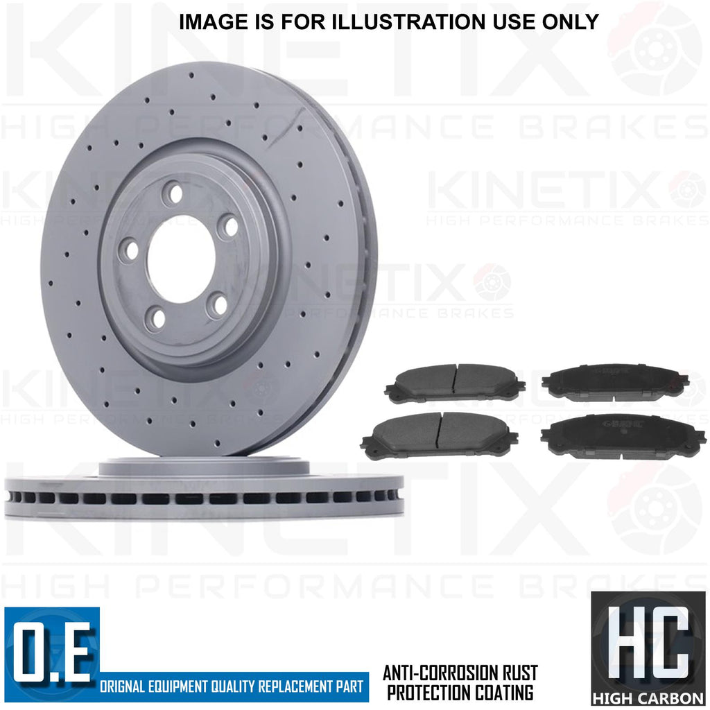 FOR LEXUS ES350 NX200t NX300h TOYOTA CAMRY 2.5h DRILLED REAR BRAKE DISCS PADS