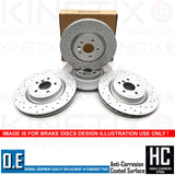 FOR AUDI A6 3.0 BiTDI FRONT REAR DRILLED PERFORMANCE BRAKE DISCS MINTEX PADS