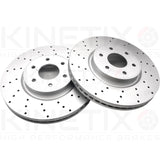 FOR MERCEDES X-CLASS X350d AMG FRONT DRILLED HIGH CARBON BRAKE DISCS PADS 320mm