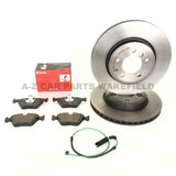 Bmw E46 inc M Sport Front Coated Brembo Brake Discs And Pads + Wear Sensors