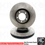 FOR PORSCHE MACAN 3.0 S GTS 3.6 TURBO GROOVED FRONT BRAKE DISCS PAIR 360mm