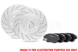 FOR VAUXHALL ADAM CORSA D LIMITED EDITION FRONT DRILLED BRAKE DISCS PADS 257mm