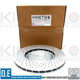 FITS PORSCHE 911 CARRERA 4S 3.8 KINETIX FRONT DRILLED BRAKE DISCS PAIR 318mm