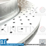 FITS PORSCHE 911 CARRERA 4S 3.8 KINETIX FRONT DRILLED BRAKE DISCS PAIR 318mm