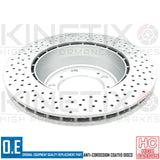 FITS PORSCHE BOXSTER KINETIX REAR CROSS DRILLED BRAKE DISCS PAIR 299mm COATED