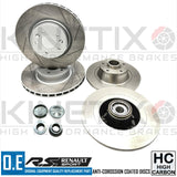 FITS RENAULT MEGANE SPORT MK3 RS 275 FRONT GROOVED REAR BRAKE DISCS 340mm 290mm