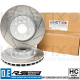 FITS RENAULT MEGANE SPORT MK3 RS 275 FRONT GROOVED REAR BRAKE DISCS 340mm 290mm