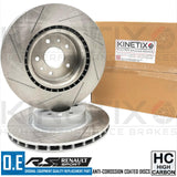 FITS RENAULT MEGANE SPORT RS 250 CUP FRONT GROOVED REAR BRAKE DISCS 340mm 290mm