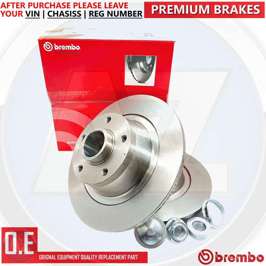 FITS RENAULT MEGANE SPORT MK3 RS REAR BREMBO BRAKE DISCS BEARING PAIR 290mm