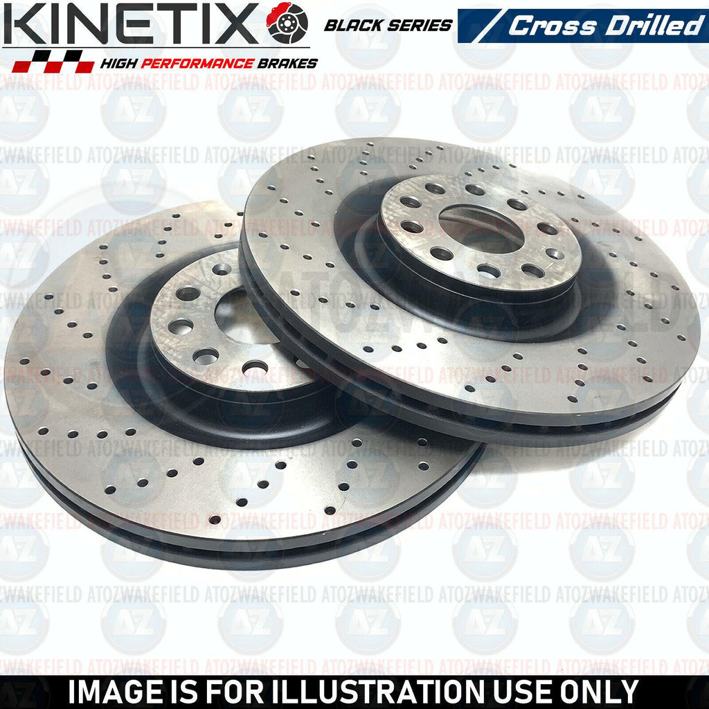 FOR ABARTH FIAT 124 FRONT DRILLED KINETIX PERFORMANCE BRAKE DISCS PAIR 280mm