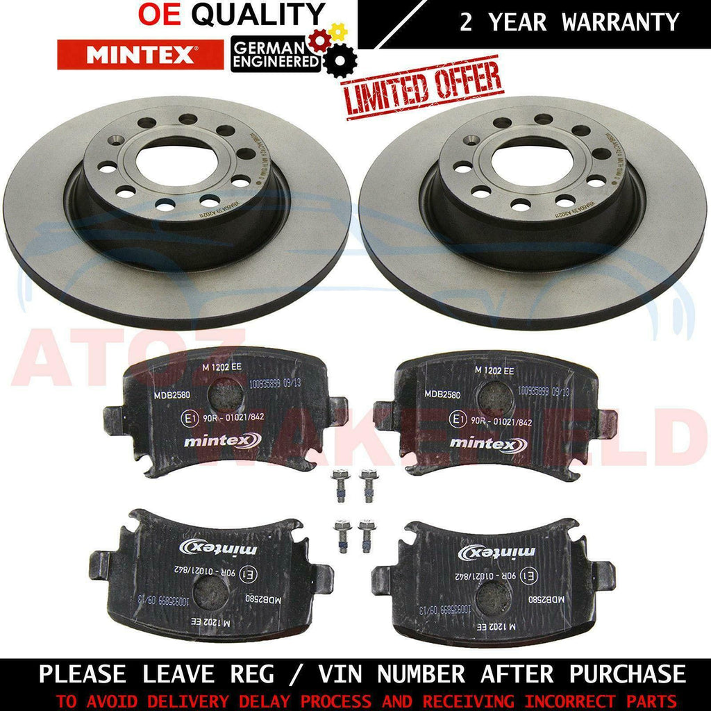 FOR VW PASSAT 3C2 3C5 1.9 2.0 TDi REAR MINTEX BRAKE DISC DISCS PAD PADS 05-10