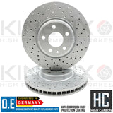 FOR AUDI A6 2.0 TFSI C7 FRONT DRILLED BRAKE DISCS BREMBO PADS & SENSOR 320mm