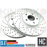 FOR AUDI A6 2.0 TFSI C7 FRONT DRILLED BRAKE DISCS BREMBO PADS & SENSOR 320mm