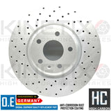 FOR AUDI A6 2.0 TFSI C7 FRONT DRILLED BRAKE DISCS BREMBO PADS & SENSOR 320mm