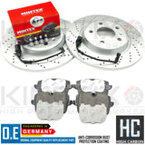 FOR AUDI Q5 2.0 TDI 8RB REAR CROSS DRILLED BRAKE DISCS MINTEX PADS & WIRES 300mm